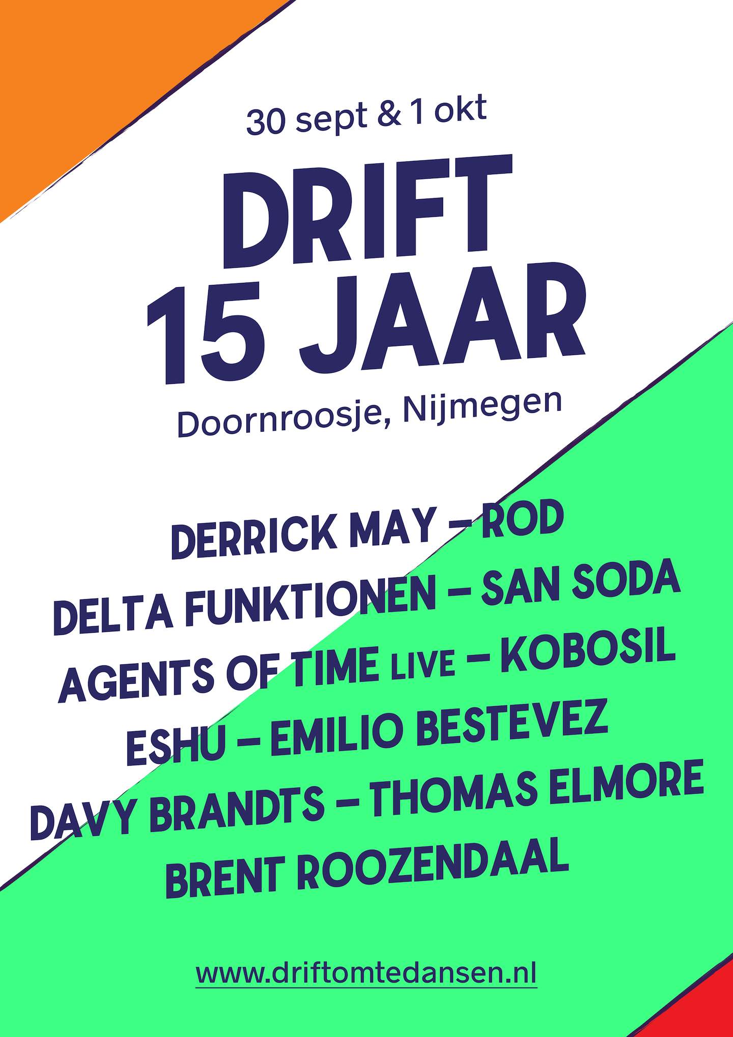 Nijmegen party Drift celebrates 15 years with Derrick May, Kobosil image