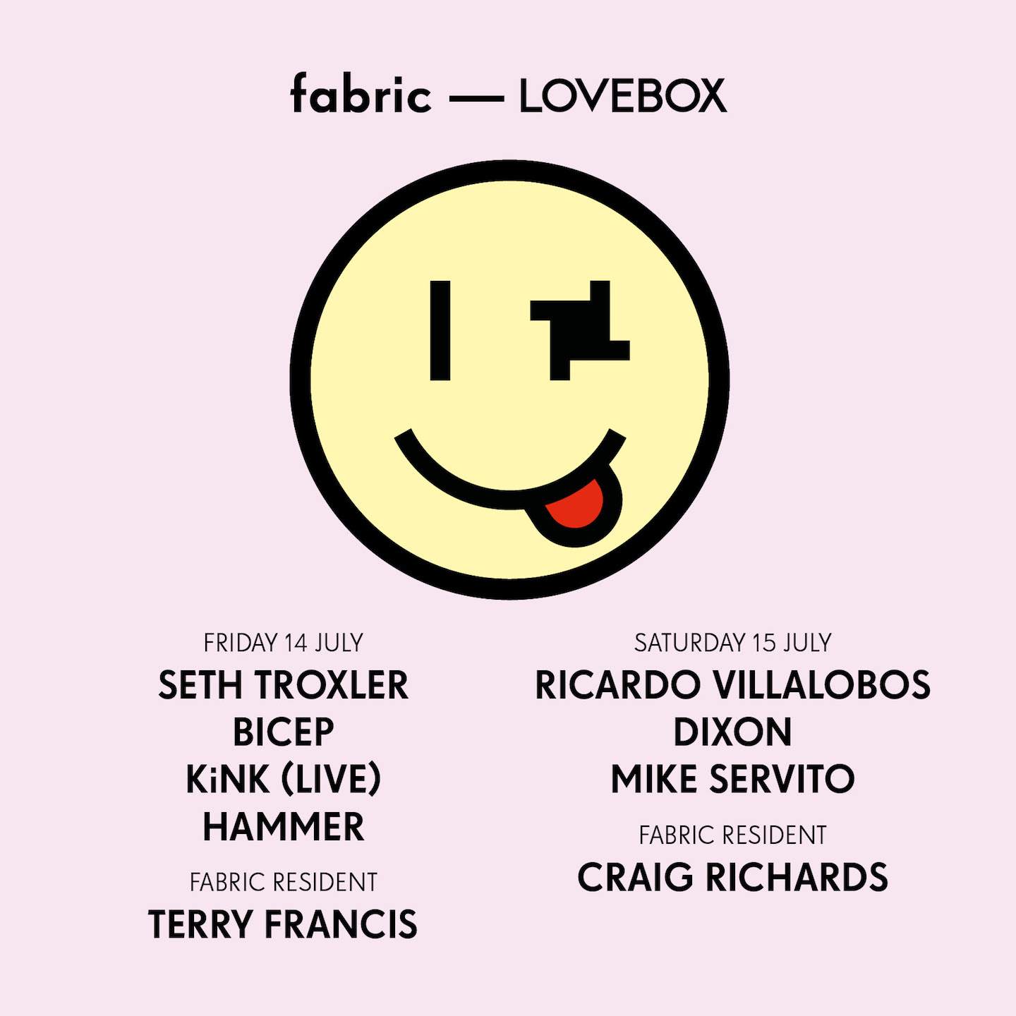 fabric outlines Lovebox 2017 lineup in full image