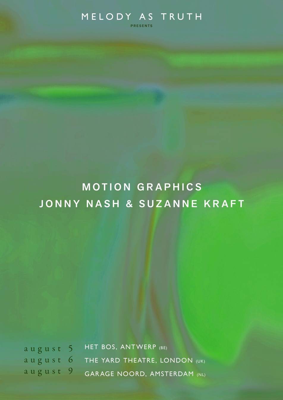 Jonny Nash and Suzanne Kraft head on tour with Motion Graphics image