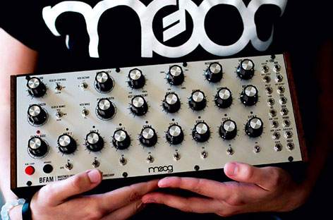 Moog modular drum machine being built at Moogfest image