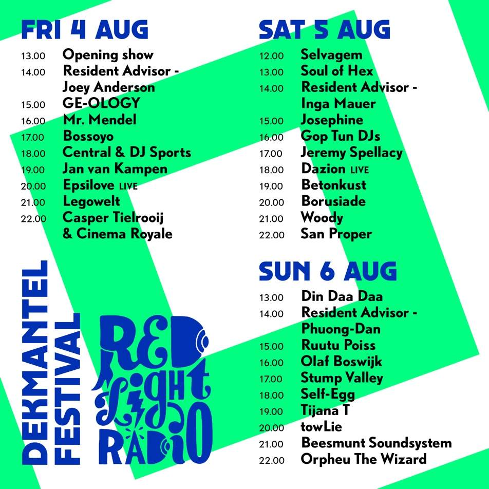 RA returns to Red Light Radio at Dekmantel Festival in Amsterdam image