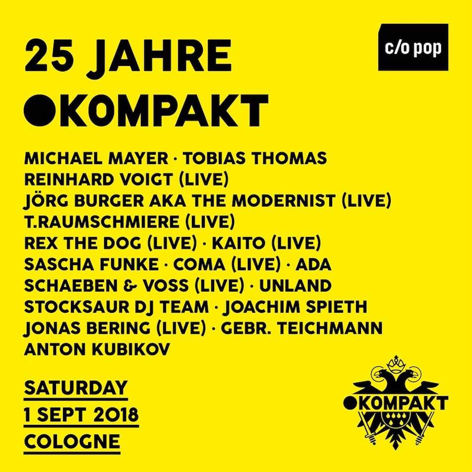Kompakt celebrates 25 years with party at Cologne's c/o pop Festival image