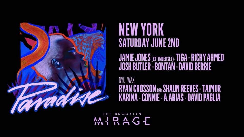 Jamie Jones reveals lineup for Paradise party in New York at The Brooklyn Mirage image