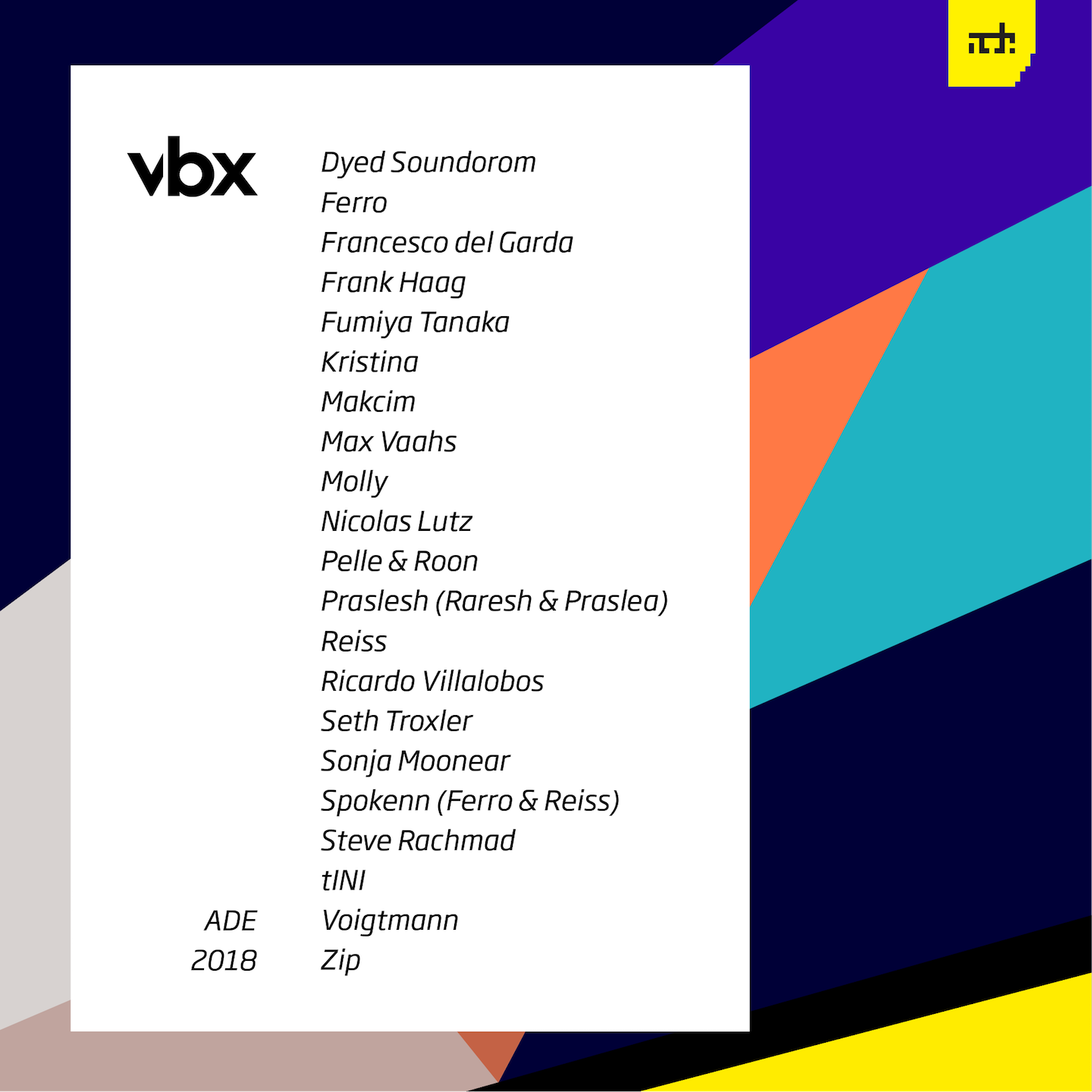 VBX unveils full ADE 2018 programme image