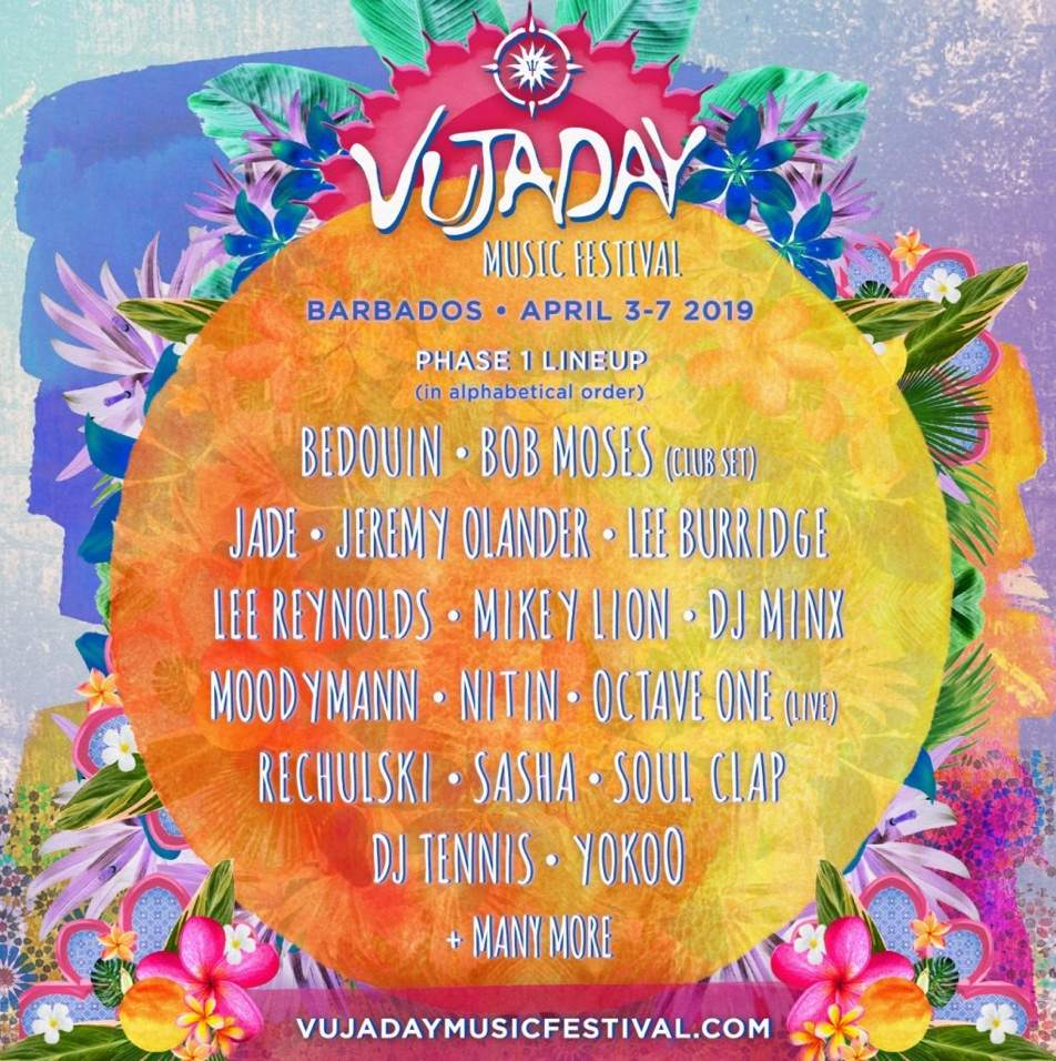 Barbados festival Vujaday announces 2019 lineup, including Moodymann, Sasha image