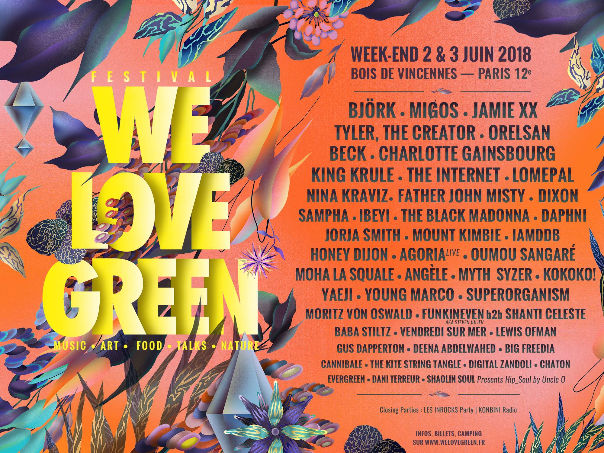 Nina Kraviz, Dixon, The Black Madonna added to We Love Green 2018 image
