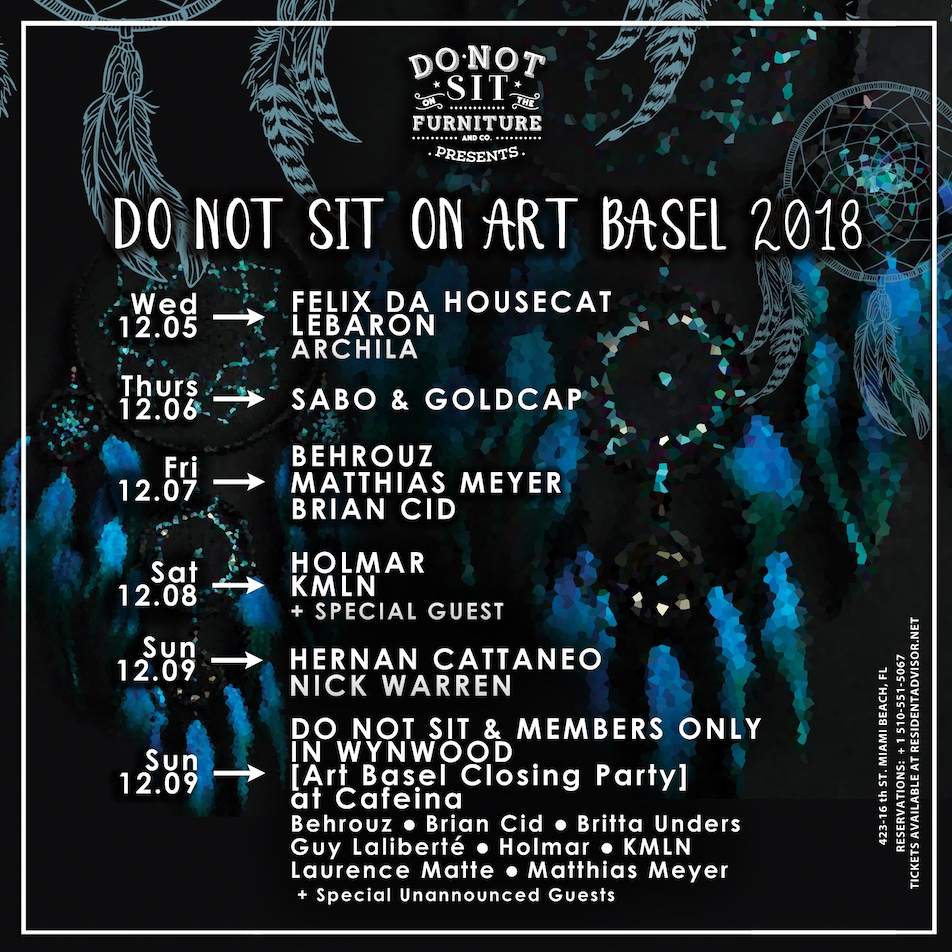 Do Not Sit On The Furniture announces Art Basel 2018 programming in Miami image