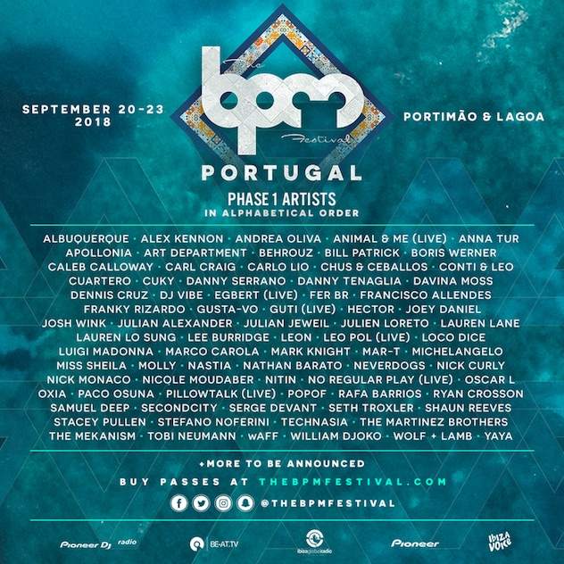 The BPM Festival Portugal announces first names for 2018 lineup image
