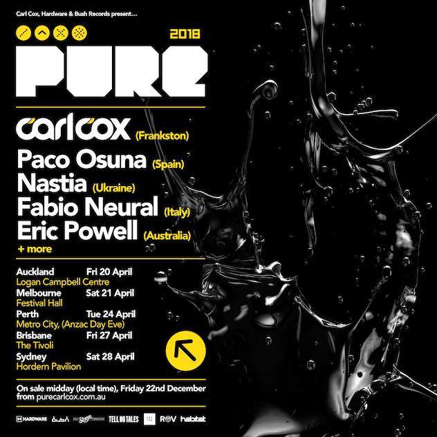 Carl Cox's Pure events return to Australia and New Zealand image
