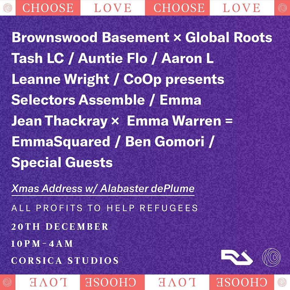 Choose Love partners with Worldwide FM for Help Refugees party at Corsica Studios image