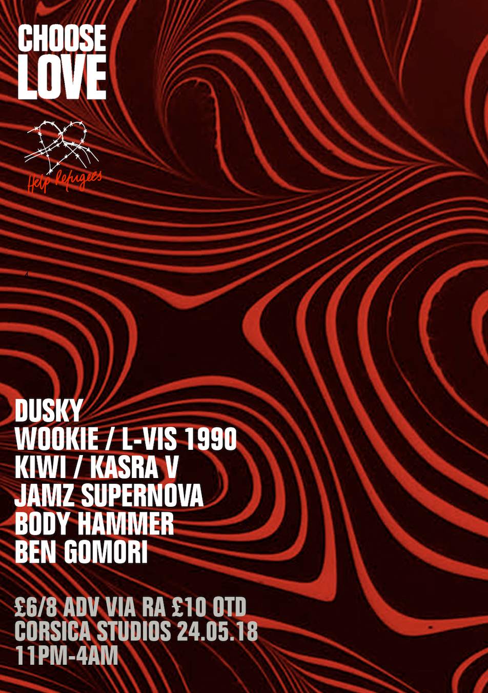 Dusky, Wookie, L-VIS 1990 to play Help Refugees night at London's Corsica Studios image
