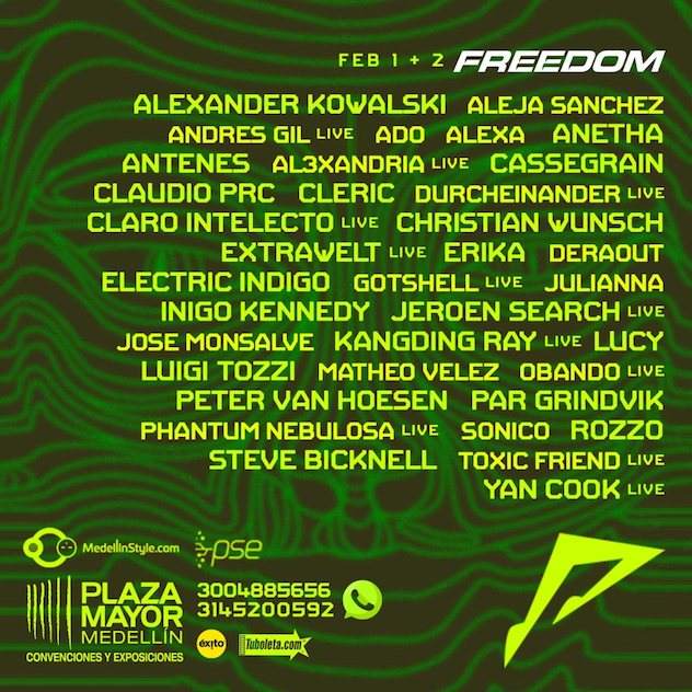 Medellín techno festival Freedom announces 2019 lineup image