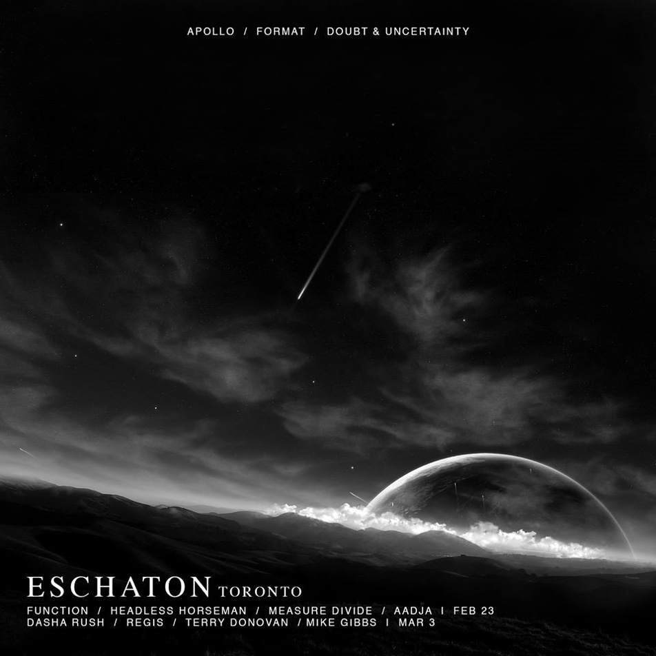 The Eschaton in Toronto books two-weekend lineup with Function, Dasha Rush, Headless Horseman, Paul Birken image