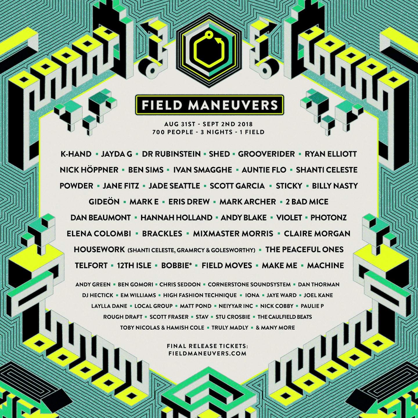 Field Maneuvers completes 2018 lineup, adds new ambient tent image