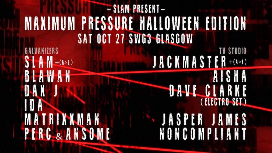 Jackmaster billed for Maximum Pressure Halloween in Glasgow image