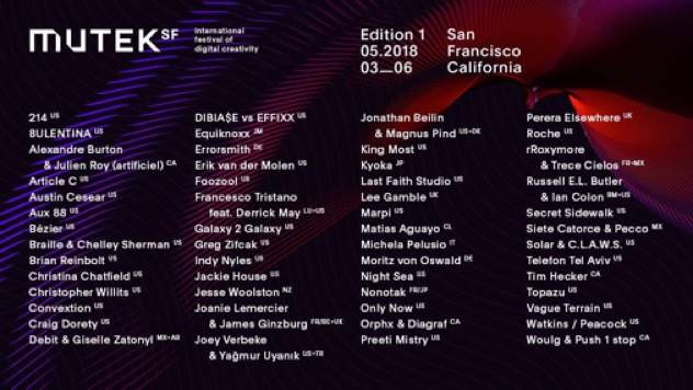 MUTEK.SF announces full schedule image