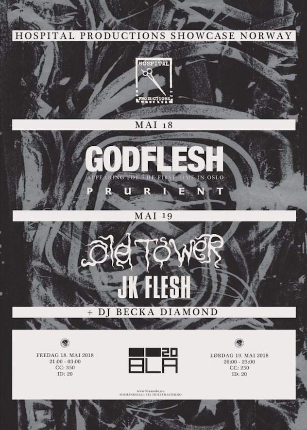 Hospital Productions to host two-night showcase in Oslo with Godflesh, Prurient image