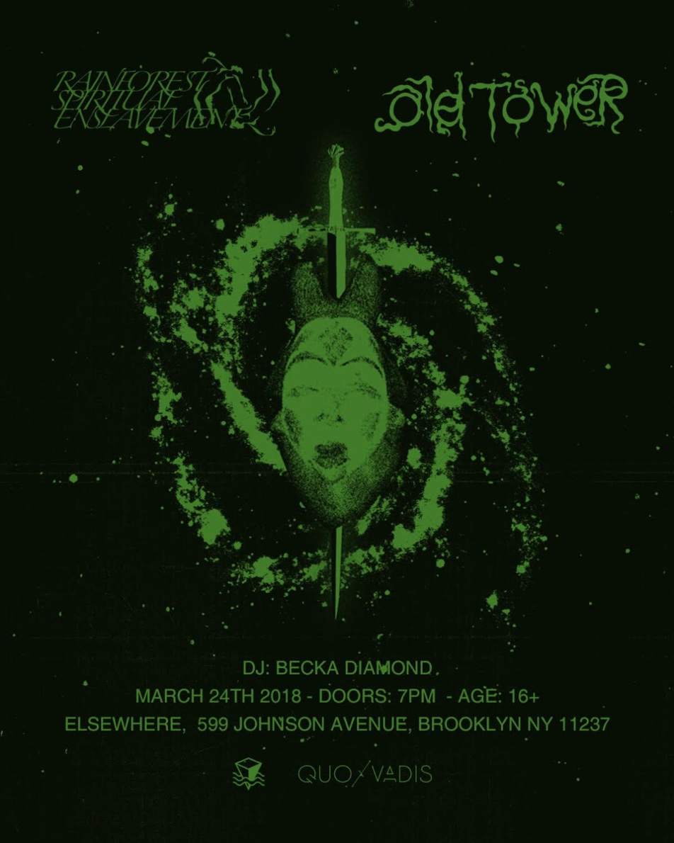 Prurient's Rainforest Spiritual Enslavement to headline Elsewhere in New York alongside Old Tower image