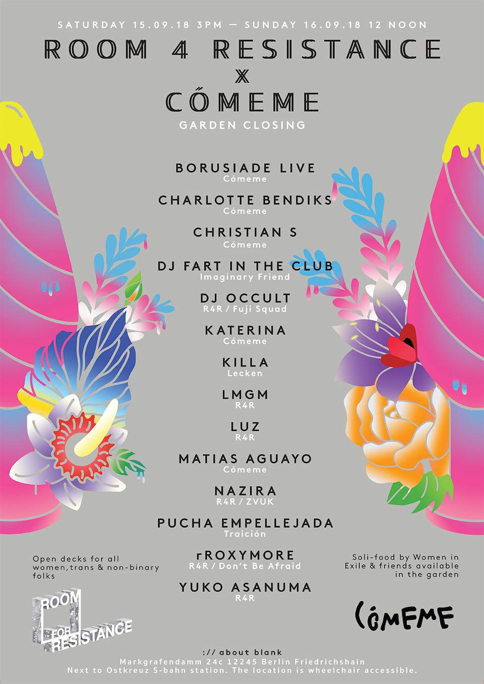 Room 4 Resistance teams up with Cómeme for 21-hour party at ://about blank image