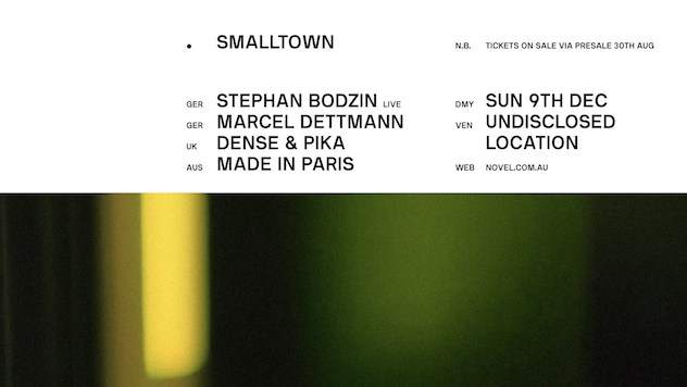 Marcel Dettmann, Stephan Bodzin, Dense & Pika billed for Smalltown in Melbourne image