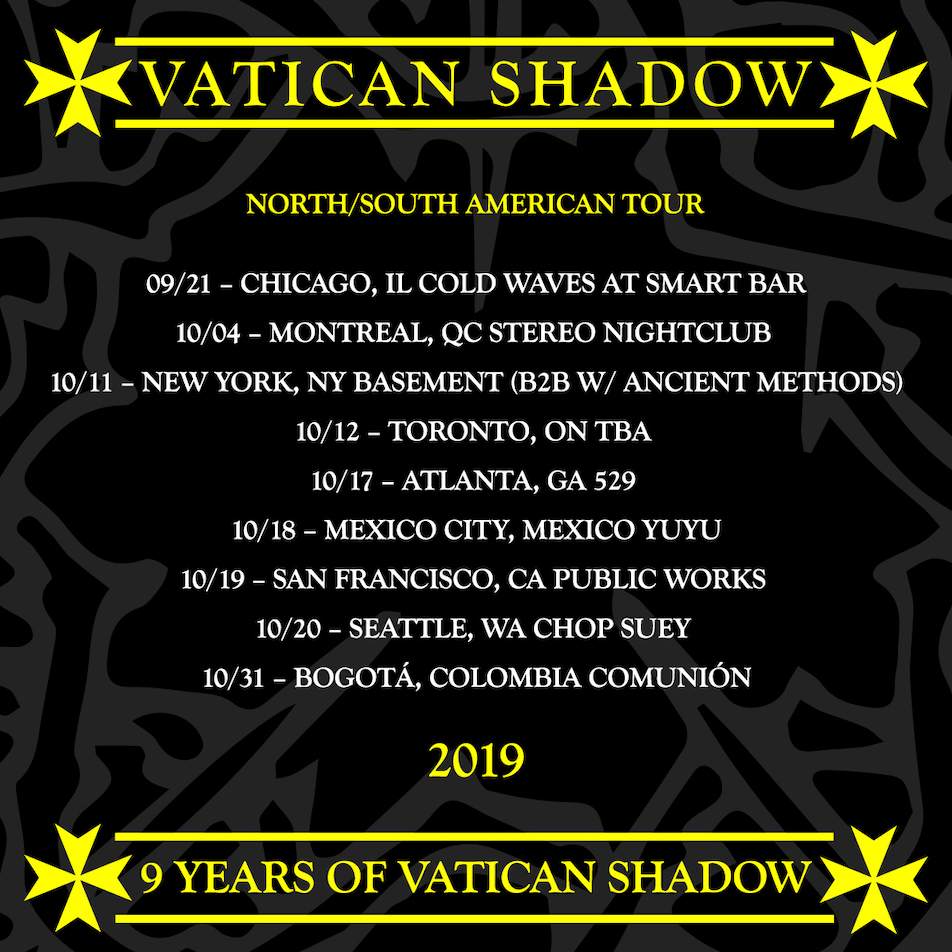 Vatican Shadow celebrates nine years with nine-date Americas tour image