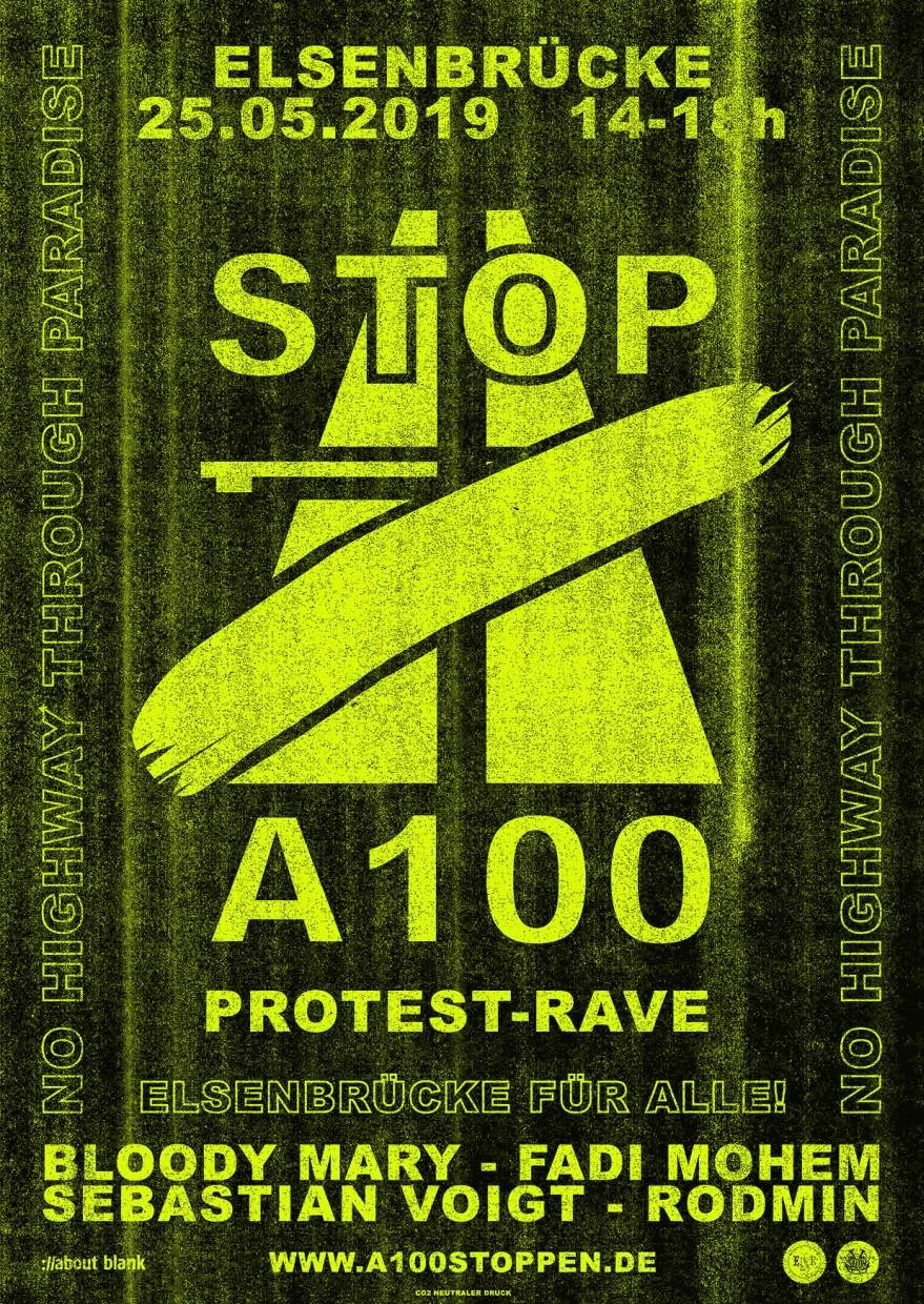 Berlin's Renate, Else, ://about blank plan protest rave against building of A100 highway image