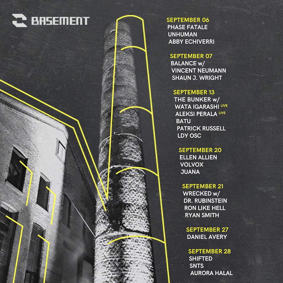 BASEMENT announces September schedule with Daniel Avery, Ellen Allien image
