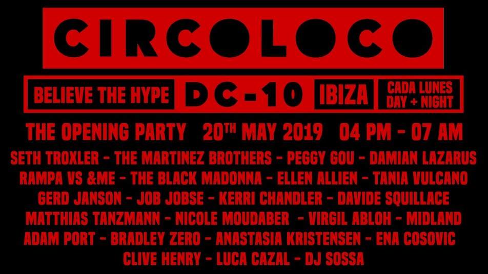 Circoloco reveals lineup for Ibiza opening party image