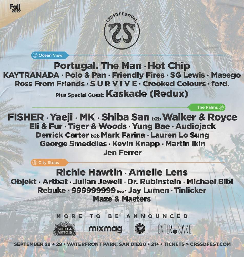 CRSSD announces fall 2019 festival lineup image