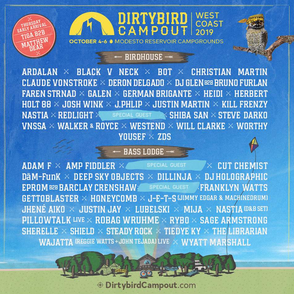Dirtybird Campout announces 2019 lineup image