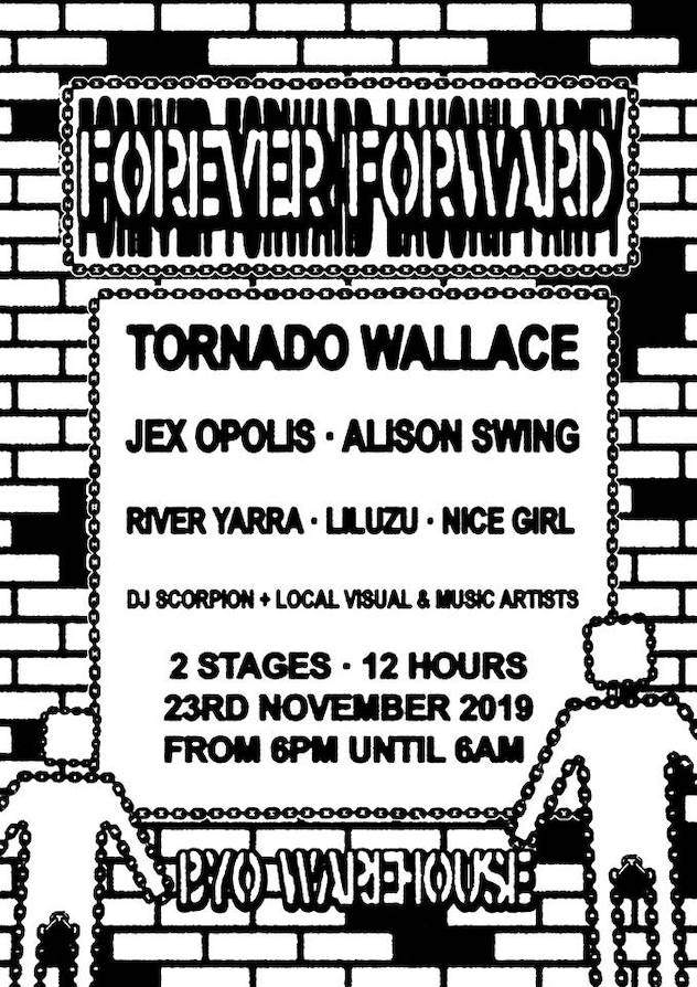 Tornado Wallace, Jex Opolis, Alison Swing billed for Forever Forward in Brisbane image