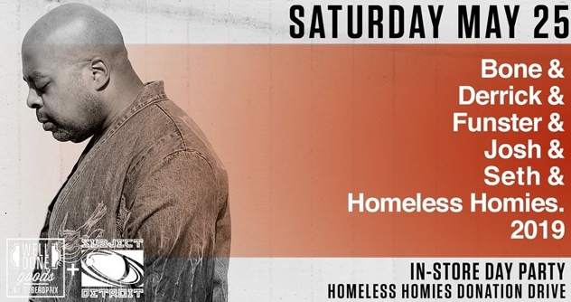 DJ Bone, Derrick May, Josh Wink and Seth Troxler to DJ a donation drive for the homeless image