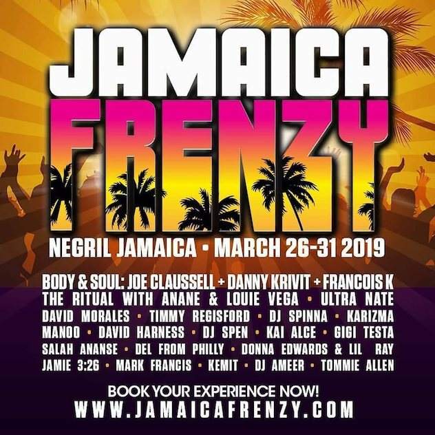 Joe Claussell, Louie Vega, Kai Alce booked for Jamaica Frenzy festival in Negril image
