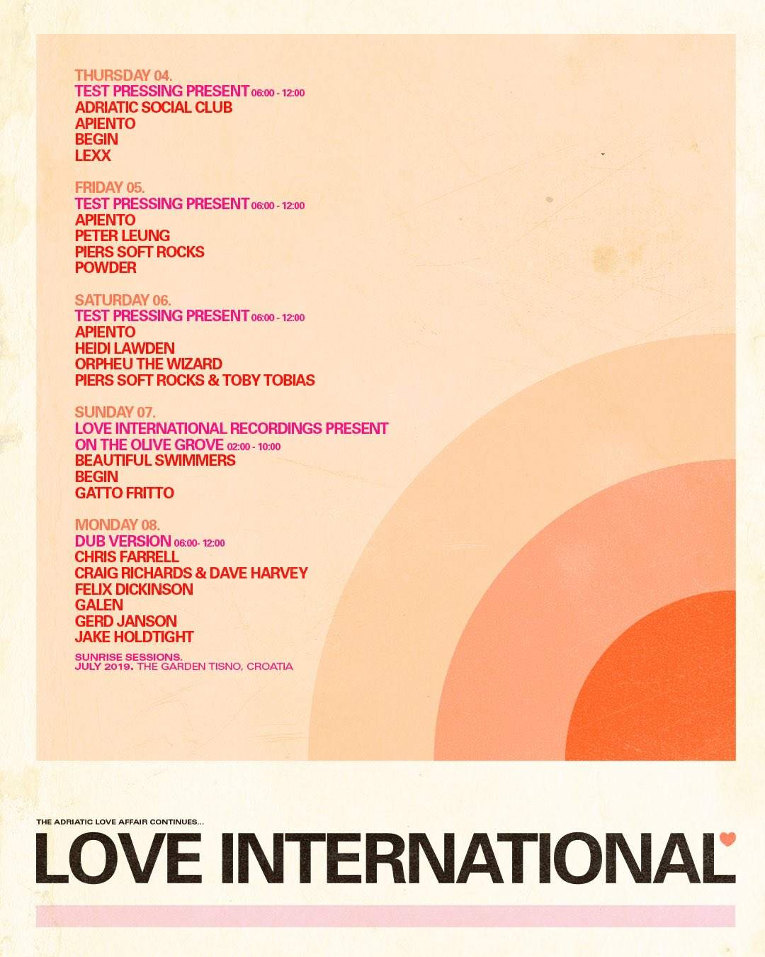 Tisno's Love International Festival announces Sunrise Sessions image