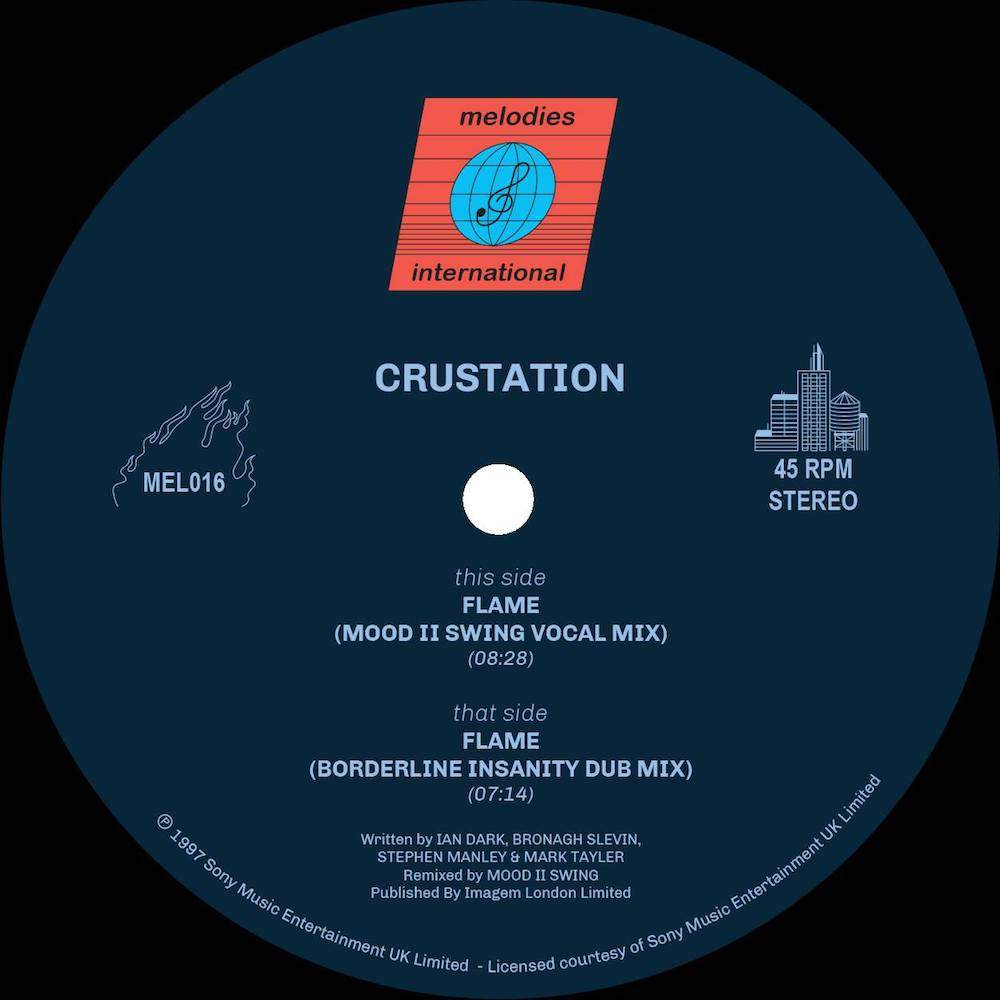 Melodies International reissues Mood II Swing's cult remixes of Crustation's 'Flame' image