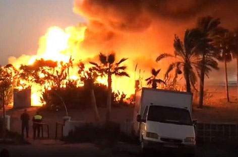 Spanish club Playa Padre catches fire image
