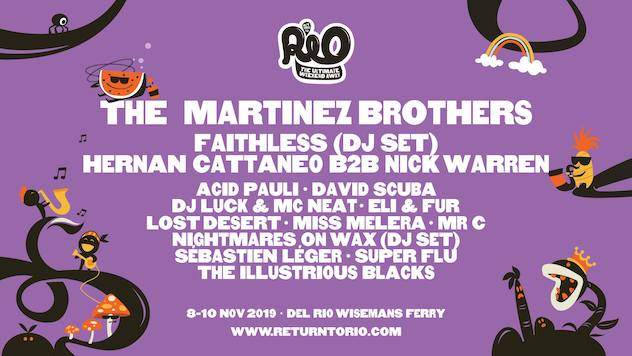 The Martinez Brothers, Nightmares On Wax, Faithless billed for Return To Rio 2019 image