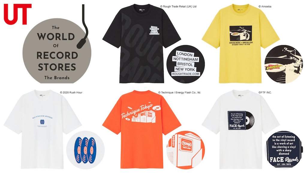 ユニクロが世界のレコードショップとのコラボTシャツを発売へ image