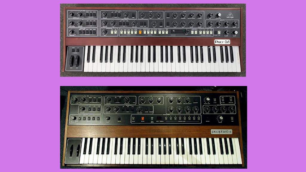 Behringer uses Sequential's Prophet synth design image