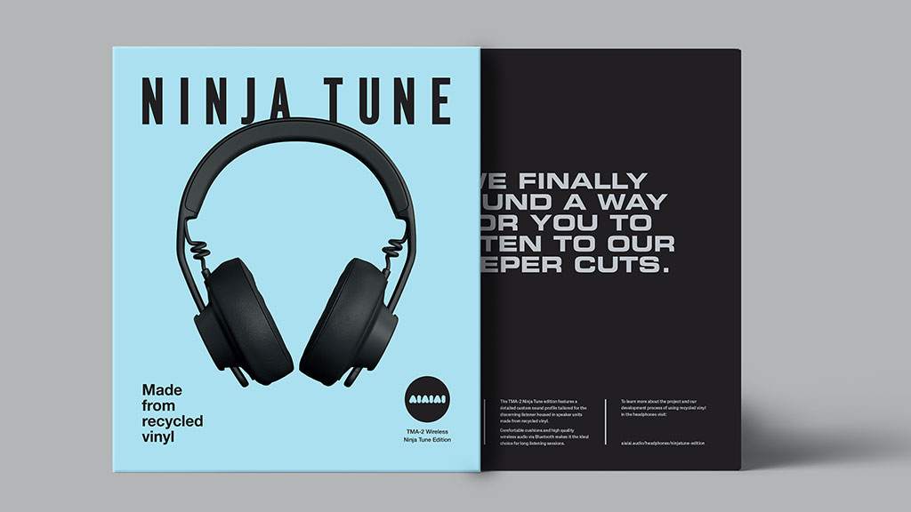 Unsold Ninja Tune vinyl recycled into AIAIAI headphones image