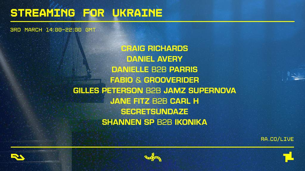Streaming For Ukraine: RA, Secretsundaze and fabric team up for fundraiser image