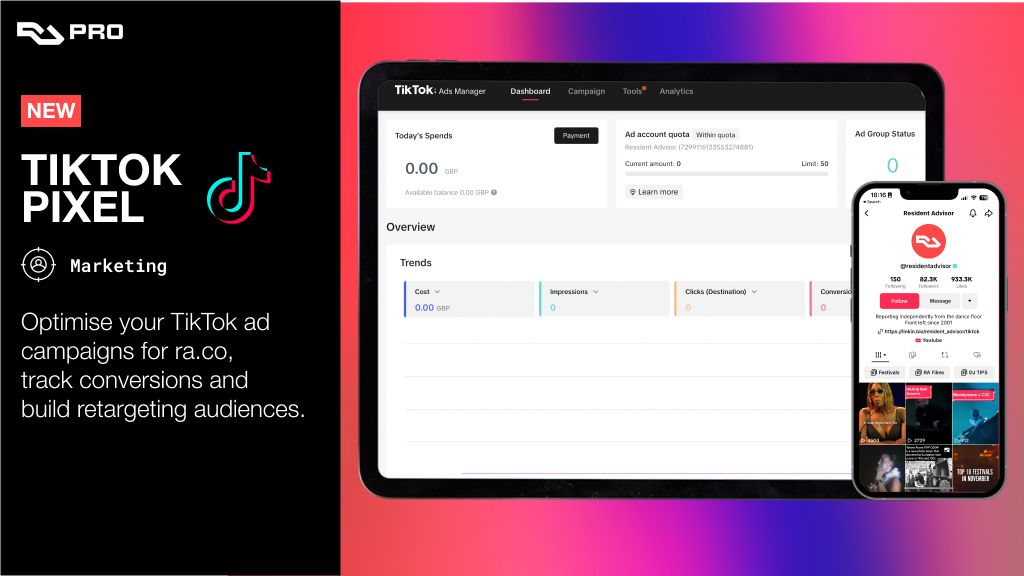 RA Pro adds TikTok Pixel support, a tracking tool to help promoters ...