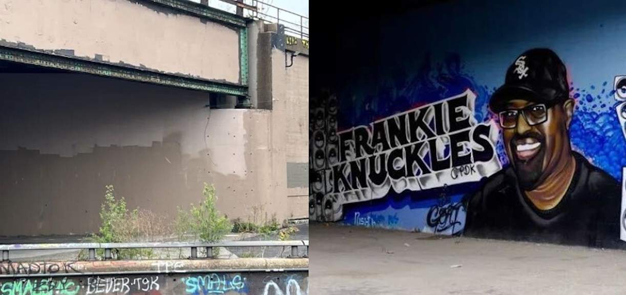 Chicago murals of Frankie Knuckles, Juice WRLD deliberately painted over image