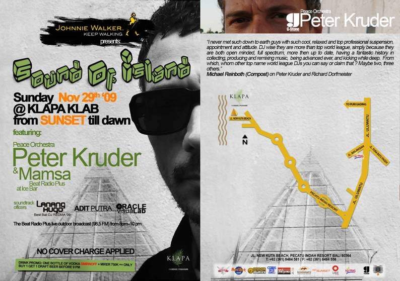 Peter Kruder In Bali at Klapa, Indonesia