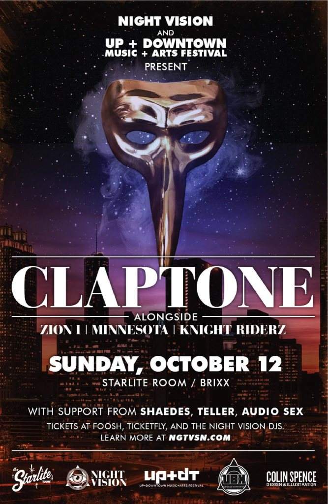 Night Vision presents Claptone at UP+DT Festival at The Starlite Room,  Edmonton