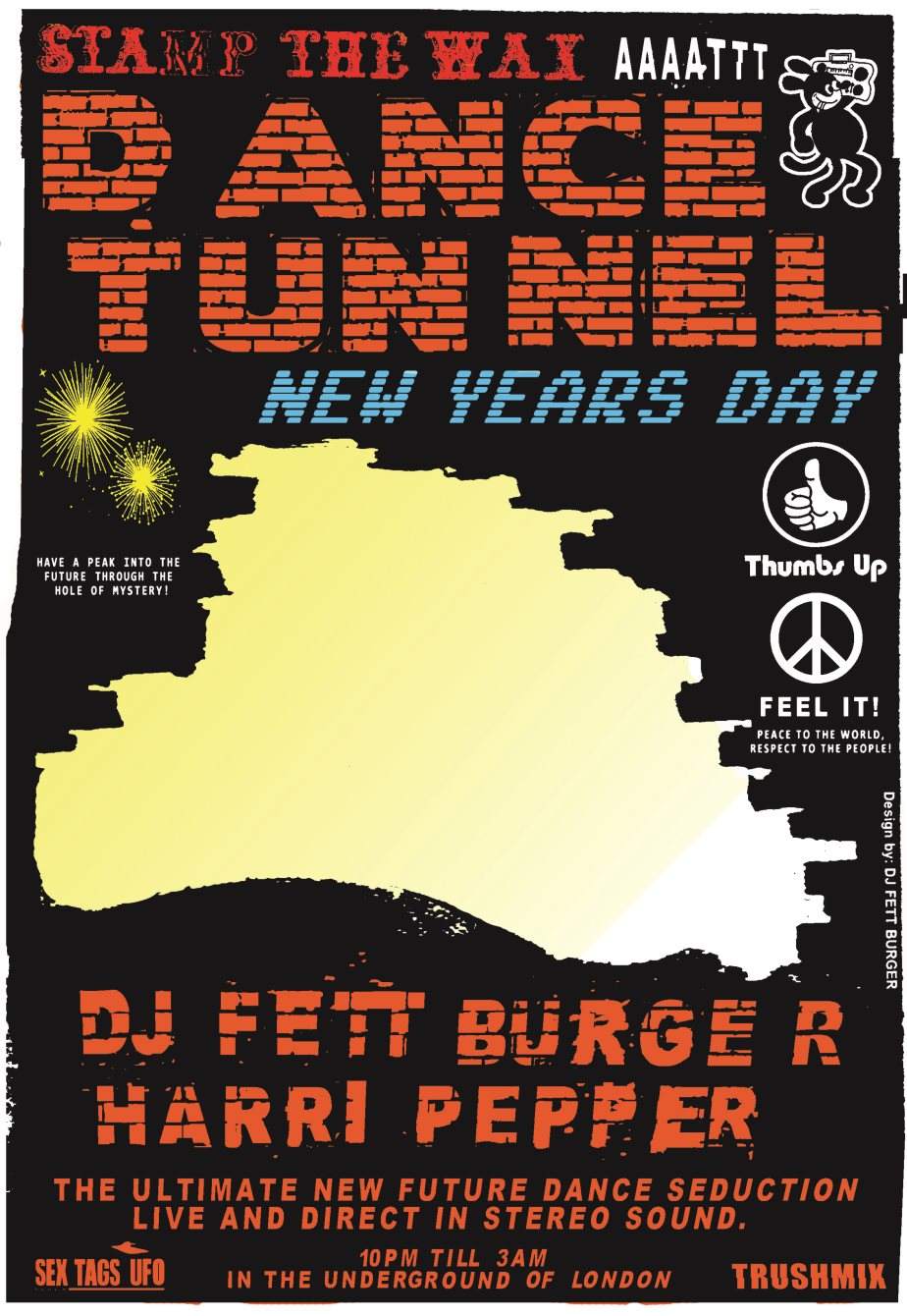 Stamp The Wax presents DJ Fett Burger // NYD - Flyer front