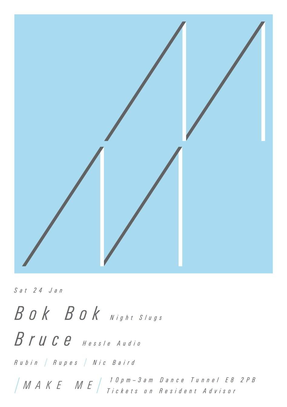 Make Me with Bok Bok & Bruce - Flyer front