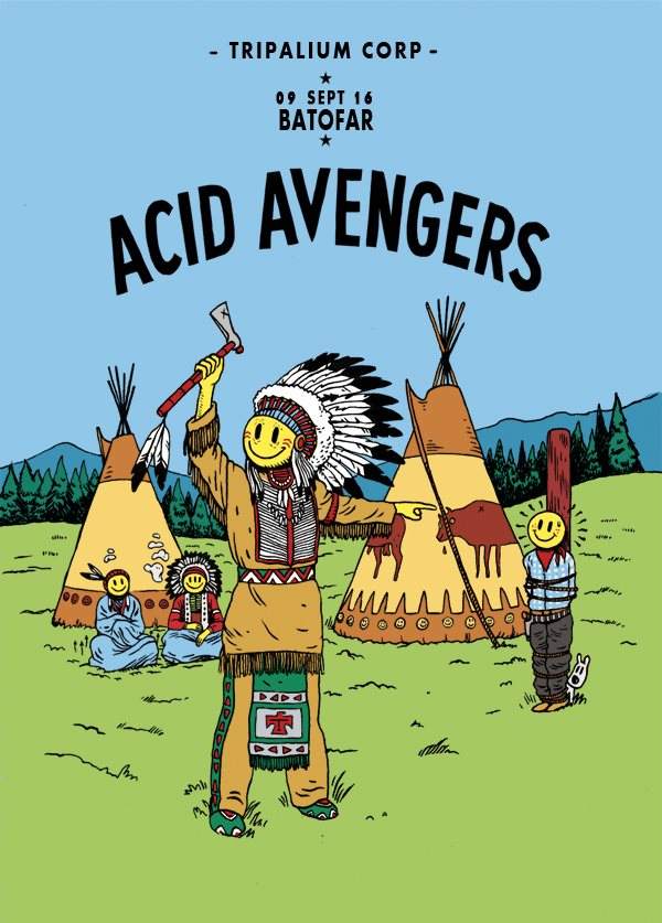Acid Avengers Invite Shipwrec with Random XS, Dez Williams, Makx & Jaquarius - Flyer front