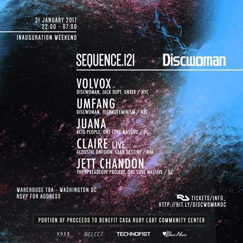 SEQUENCE.121_ Discwoman (Volvox & Umfang) - Flyer front