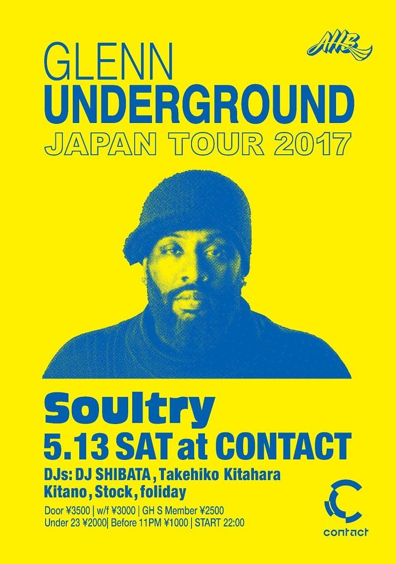 Soultry -Glenn Underground Japan Tour 2017 - Flyer front
